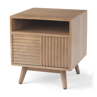 Mercana - Sable 19.0L x 19.0W x 21.5H Light Brown Wood Side Table - 69891 view 1