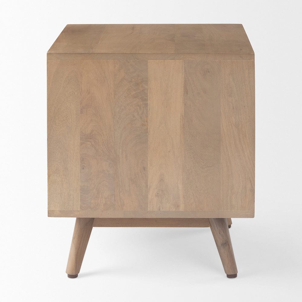 Mercana - Sable 19.0L x 19.0W x 21.5H Light Brown Wood Side Table - 69891 view 3