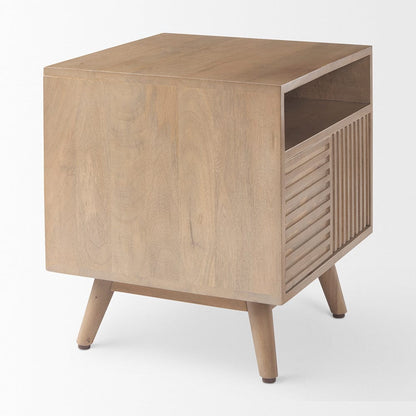 Mercana - Sable 19.0L x 19.0W x 21.5H Light Brown Wood Side Table - 69891 view 4