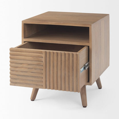 Mercana - Sable 19.0L x 19.0W x 21.5H Light Brown Wood Side Table - 69891 view 5