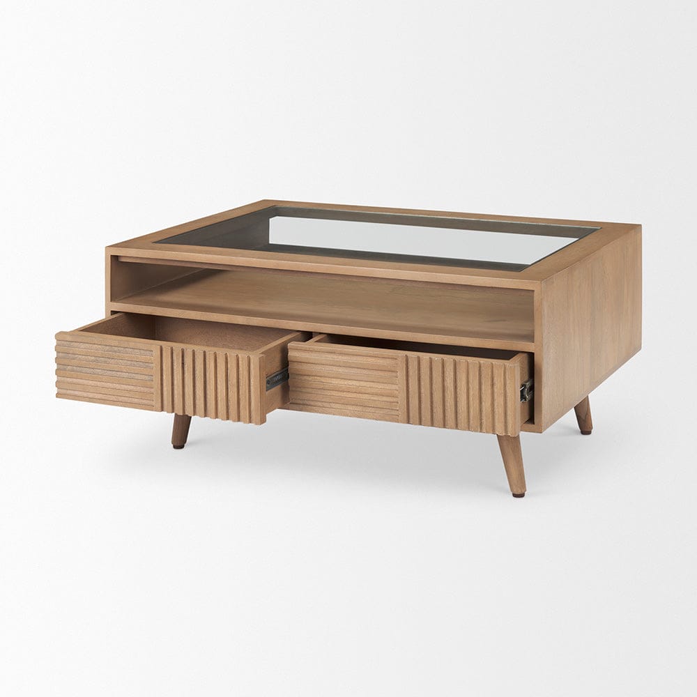 Mercana - Sable 38.0L x 27.0W x 18.0H Light Brown Wood Coffee Table - 69890 view 5