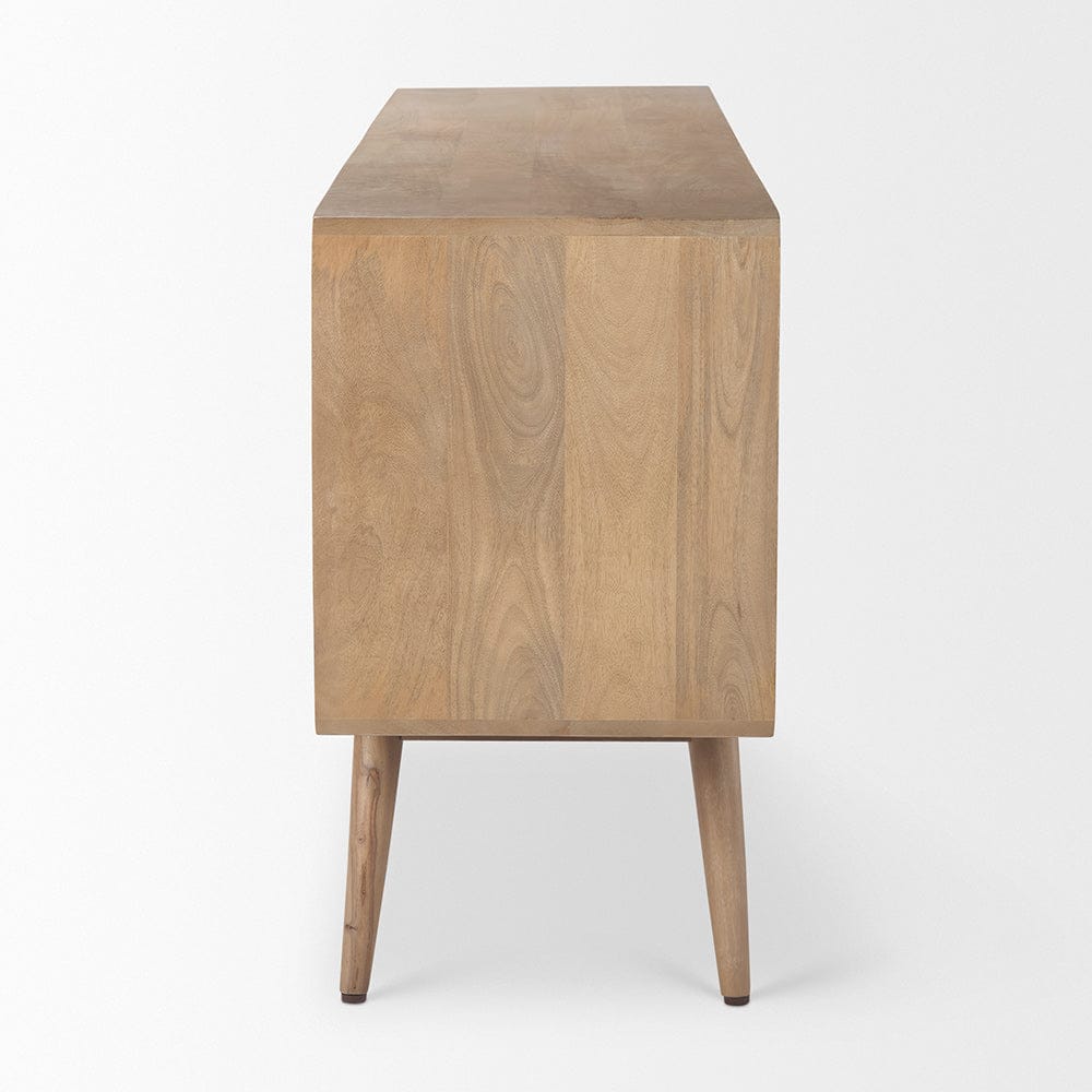Mercana - Sable 73.L x 17W x 30.5H Light Brown Solid Wood 4 Door Sideboard - 69892 view 3