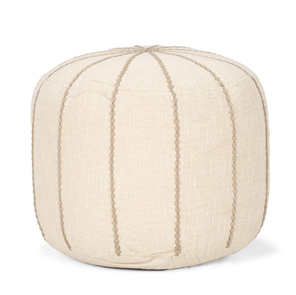Mercana - Sachi Beige w/ Stitching Pouf - 70761 view 1