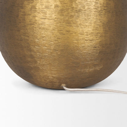 Mercana - Sadiyah Antiqued Gold Brushed Metal w/ Cream Shade Table Lamp - 70749 view 8