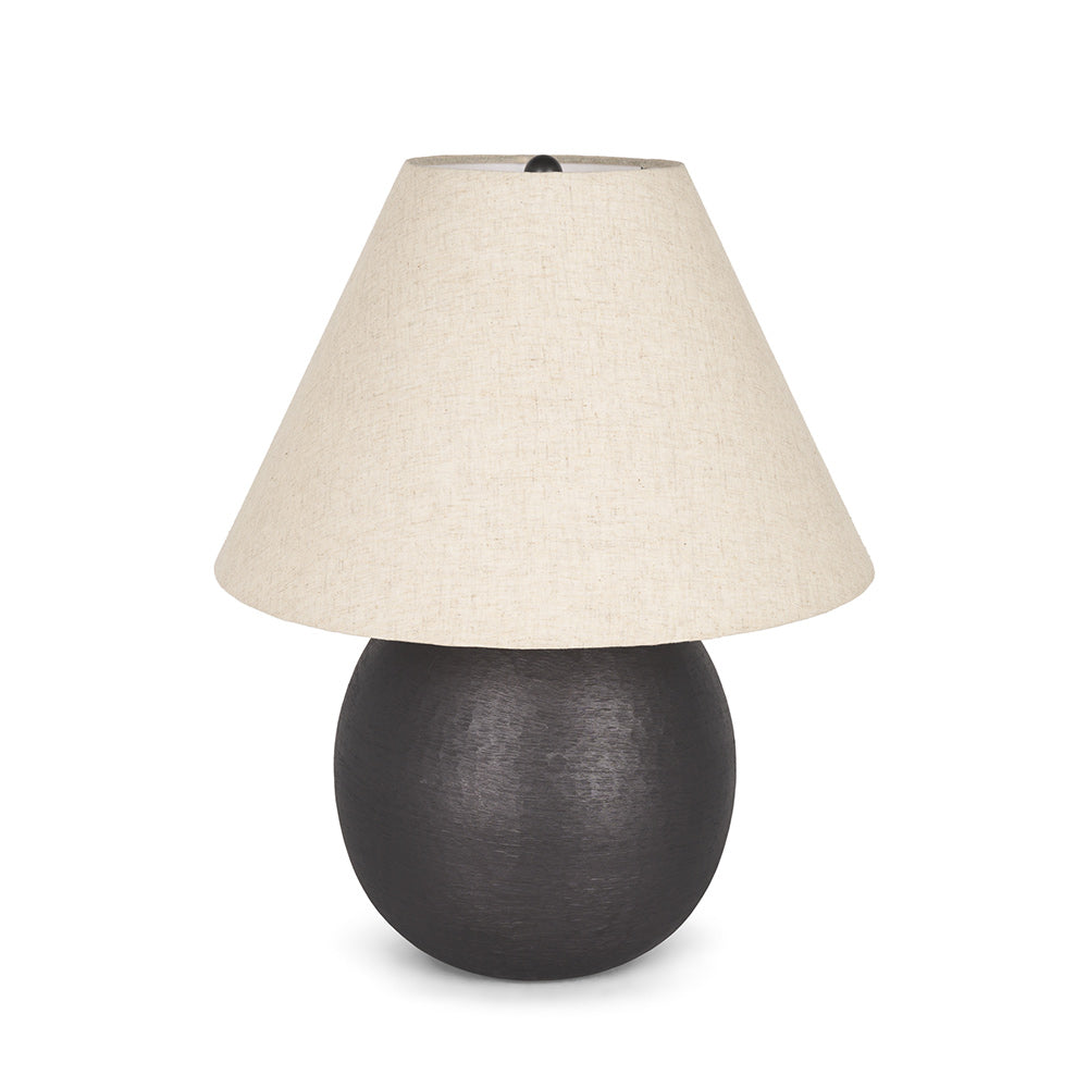 Mercana - Sadiyah Black Brushed Metal w/ Beige Shade Table Lamp - 70750 view 1