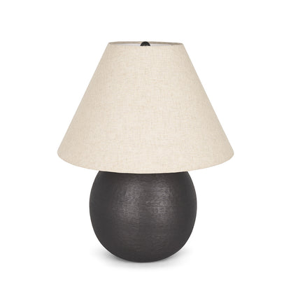 Mercana - Sadiyah Black Brushed Metal w/ Beige Shade Table Lamp - 70750 view 1