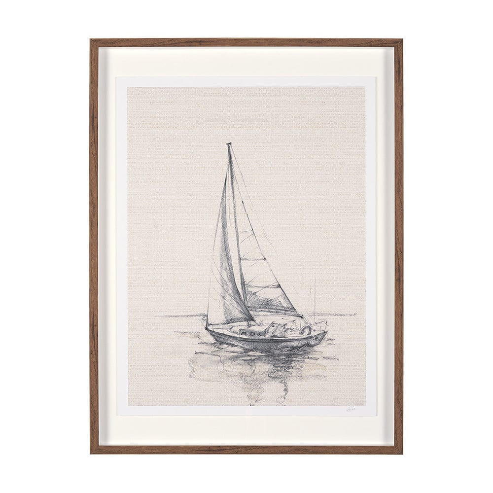 Mercana - Sail Away I by Mercana Studio a Hand Embellished Framed Art Print Matted under Glass - 15782 view 1