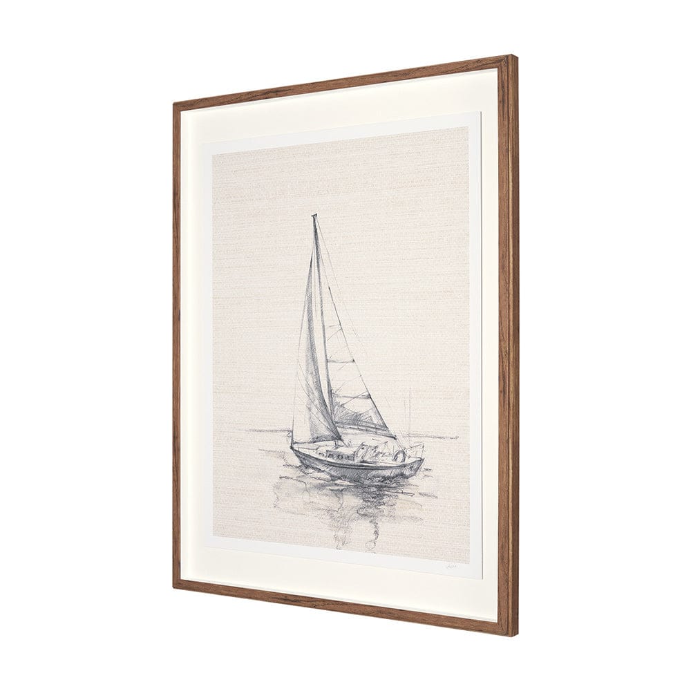 Mercana - Sail Away I by Mercana Studio a Hand Embellished Framed Art Print Matted under Glass - 15782 view 2