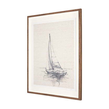 Mercana - Sail Away I by Mercana Studio a Hand Embellished Framed Art Print Matted under Glass - 15782 view 2