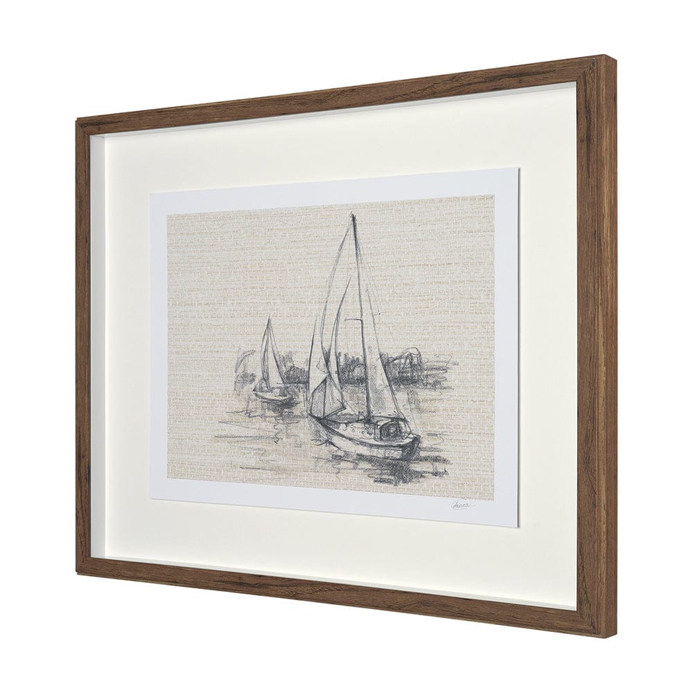 Mercana - Sail Away III by Mercana Studio a Hand Embellished Framed Art Print Matted under Glass - 15784 view 2