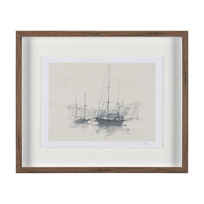 Mercana - Sail Away IV by Mercana Studio a Hand Embellished Framed Art Print Matted under Glass - 15785 view 1