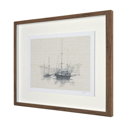 Mercana - Sail Away IV by Mercana Studio a Hand Embellished Framed Art Print Matted under Glass - 15785 view 2