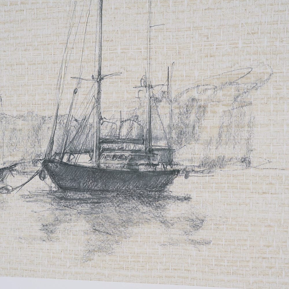 Mercana - Sail Away IV by Mercana Studio a Hand Embellished Framed Art Print Matted under Glass - 15785 view 6