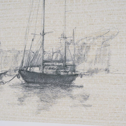 Mercana - Sail Away IV by Mercana Studio a Hand Embellished Framed Art Print Matted under Glass - 15785 view 6