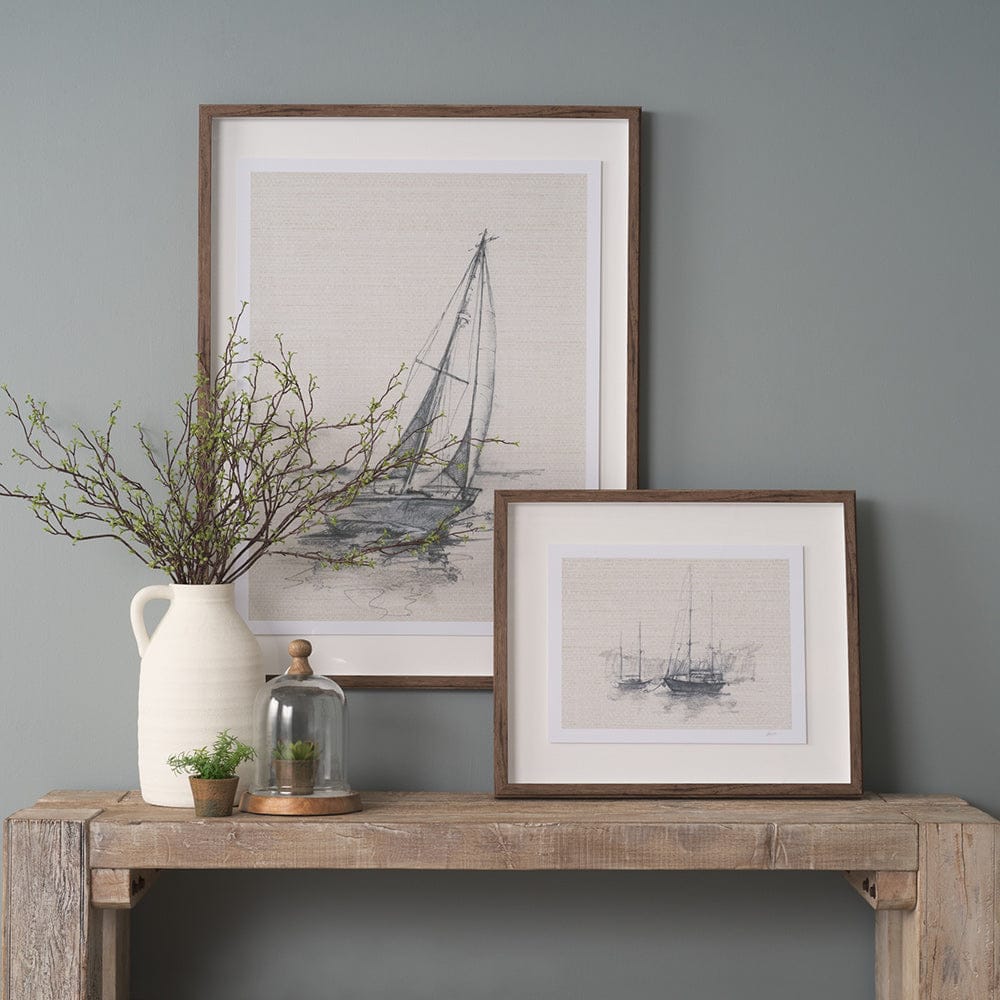 Mercana - Sail Away IV by Mercana Studio a Hand Embellished Framed Art Print Matted under Glass - 15785 view 8