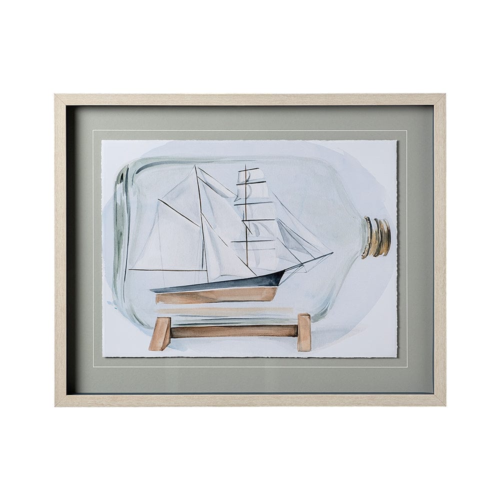 Mercana - Sail the Seas I by Jennifer Paxton Parker a Framed Art Print Matted under Glass - 12575 view 1