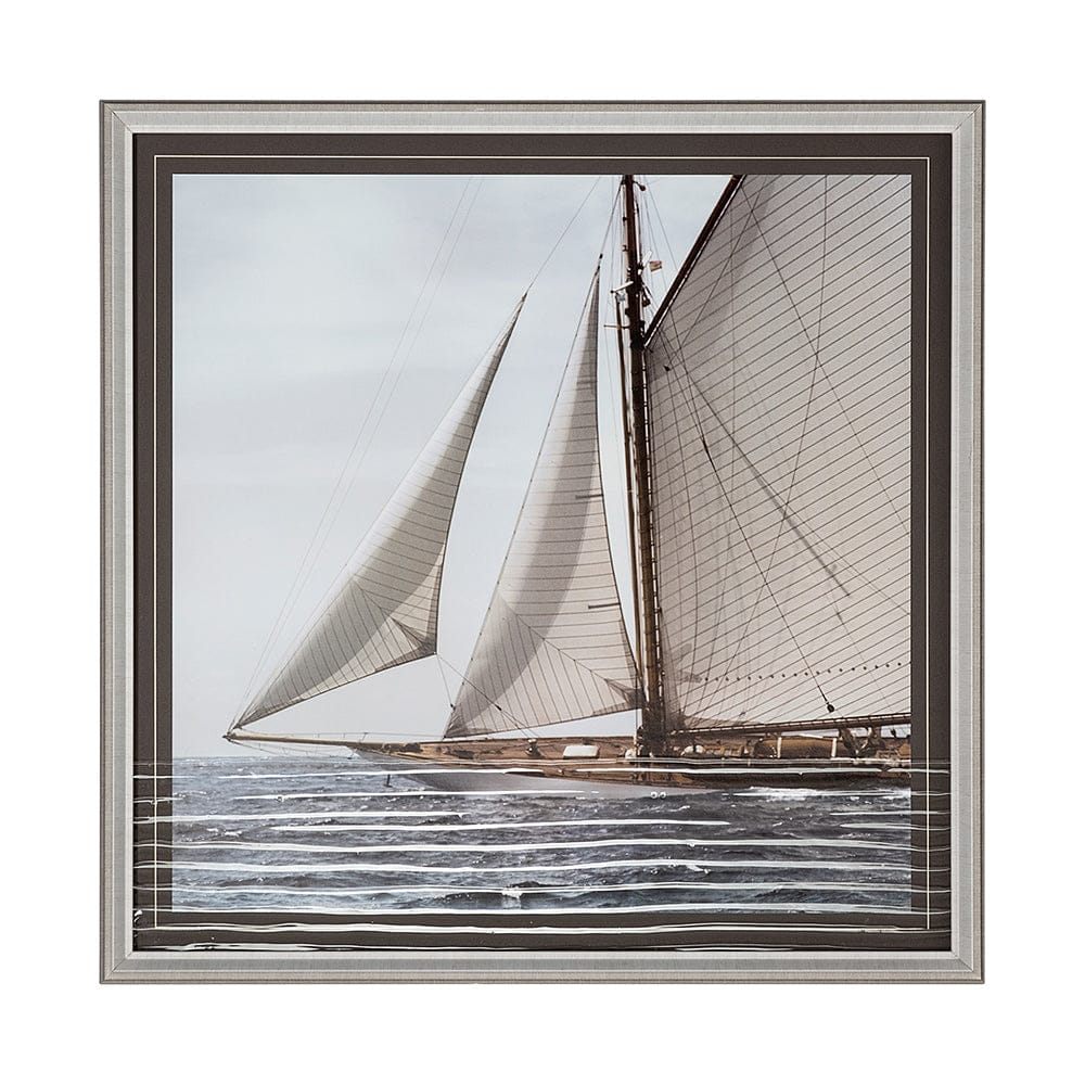 Mercana - Sailing South by Jorge Llovet a Hand Embellished Textured Framed Art Print Matted under Glass - 12966 view 1