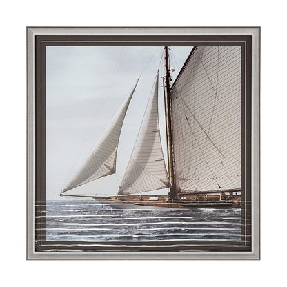 Mercana - Sailing South by Jorge Llovet a Hand Embellished Textured Framed Art Print Matted under Glass - 12966 view 1