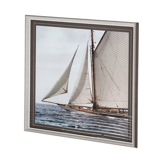 Mercana - Sailing South by Jorge Llovet a Hand Embellished Textured Framed Art Print Matted under Glass - 12966 view 2