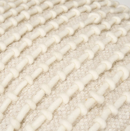 Mercana - Sakaye Beige w/ Cream Stitched Patterned Pouf - 70762 view 6