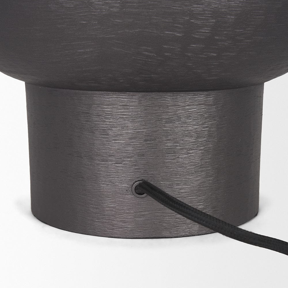 Mercana - Salaah Black Brushed Metal w/ Beige Shade Table Lamp - 70748 view 8