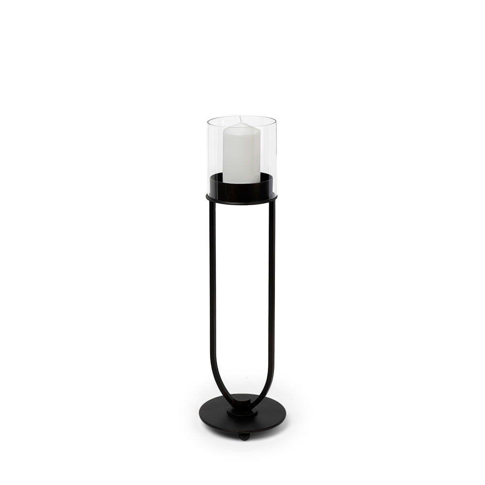 Mercana - Salah I Small Black Iron Table Candle Holder - 67811_CLOSEOUT view 1