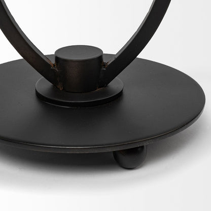 Mercana - Salah I Small Black Iron Table Candle Holder - 67811_CLOSEOUT view 4