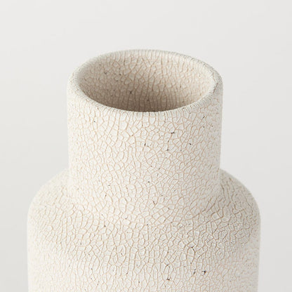 Mercana - Salar 4.5L x 4.5W x 11.0H Cream Gourd Style Crackled Ceramic Vase - 69475 view 2