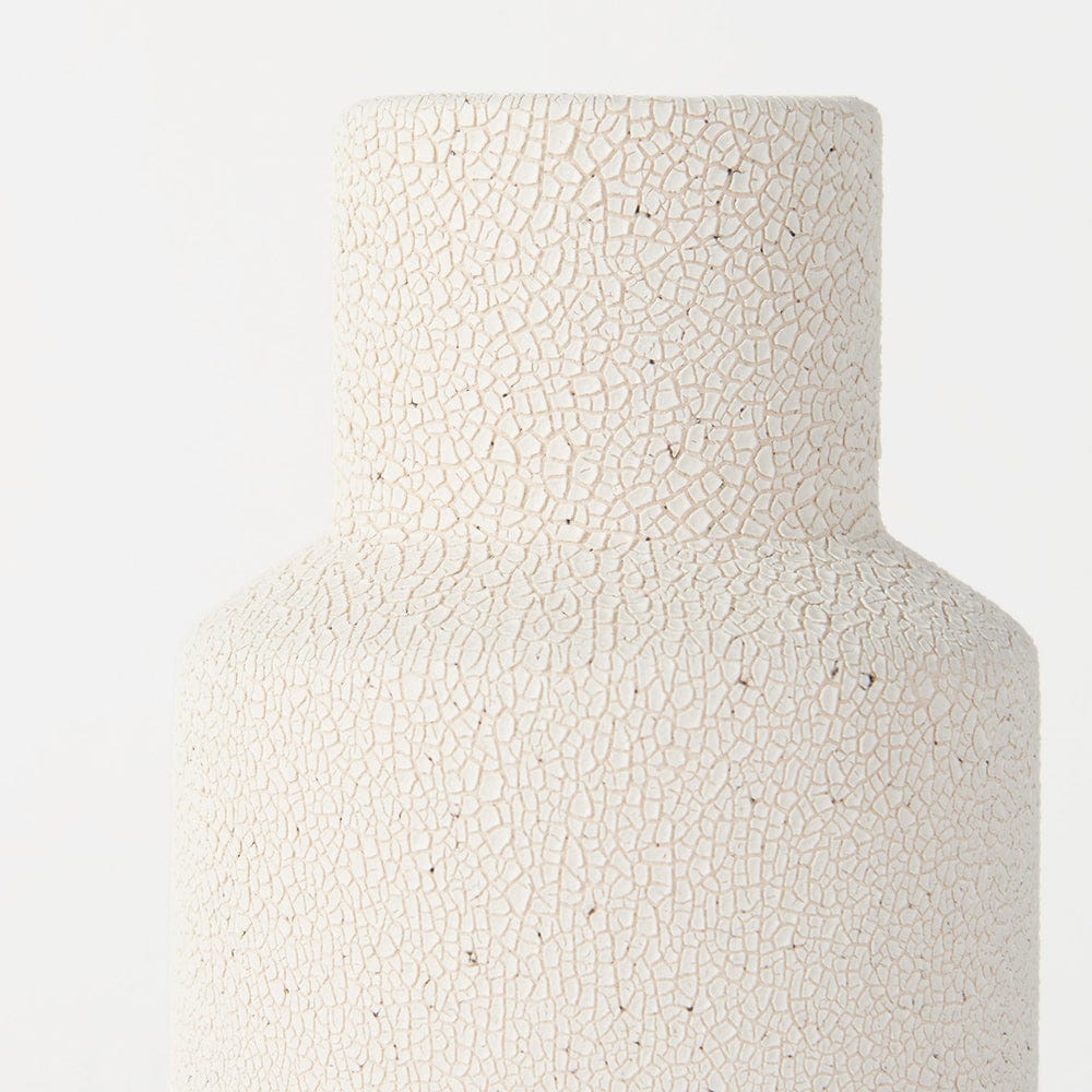Mercana - Salar 4.5L x 4.5W x 11.0H Cream Gourd Style Crackled Ceramic Vase - 69475 view 3