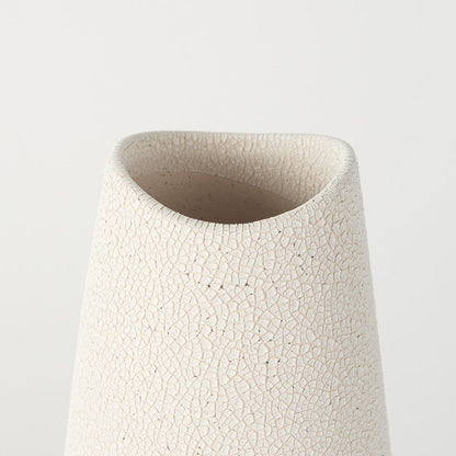 Mercana - Salar 5.9L x 5.9W x 14.0H Cream Conical Crackled Ceramic Vase - 69476 view 4