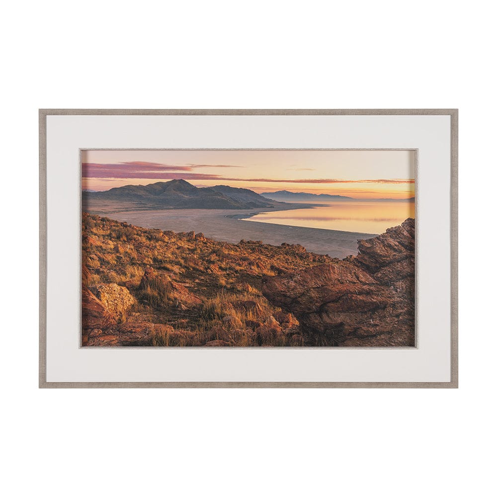 Mercana - Salt Lake Sunrise by Gary Blatter a Hand Embellished Framed Art Print Matted under Glass - 15505 view 1