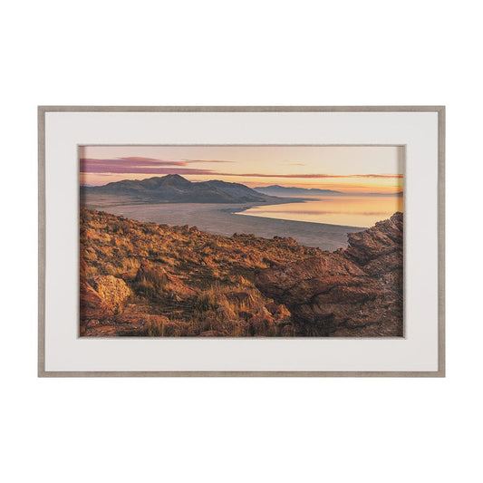 Mercana - Salt Lake Sunrise by Gary Blatter a Hand Embellished Framed Art Print Matted under Glass - 15505 view 1