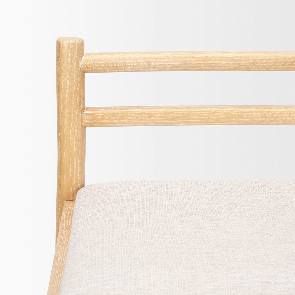 Mercana - Sam Counter Stool W/ Light Brown Wood Frame and Beige Upholstered Seat - 70592_CLOSEOUT view 2