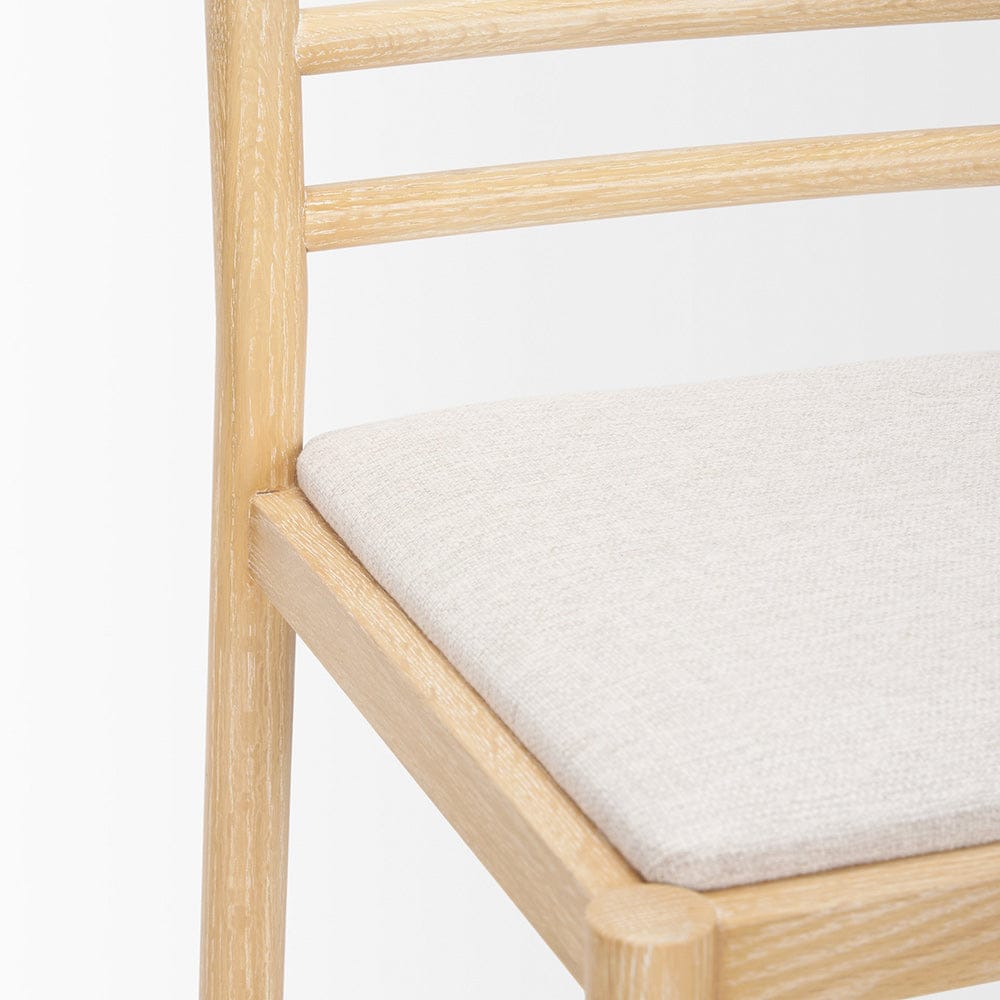 Mercana - Sam Counter Stool W/ Light Brown Wood Frame and Beige Upholstered Seat - 70592_CLOSEOUT view 3