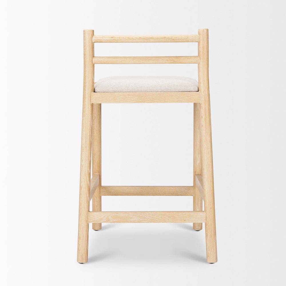 Mercana - Sam Counter Stool W/ Light Brown Wood Frame and Beige Upholstered Seat - 70592_CLOSEOUT view 8