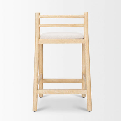 Mercana - Sam Counter Stool W/ Light Brown Wood Frame and Beige Upholstered Seat - 70592_CLOSEOUT view 8