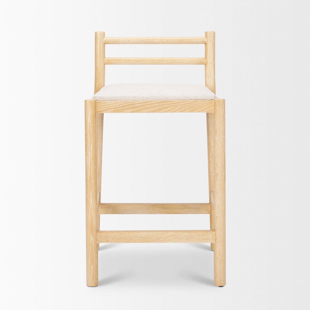 Mercana - Sam Counter Stool W/ Light Brown Wood Frame and Beige Upholstered Seat - 70592_CLOSEOUT view 11
