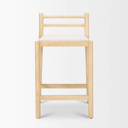 Mercana - Sam Counter Stool W/ Light Brown Wood Frame and Beige Upholstered Seat - 70592_CLOSEOUT view 11