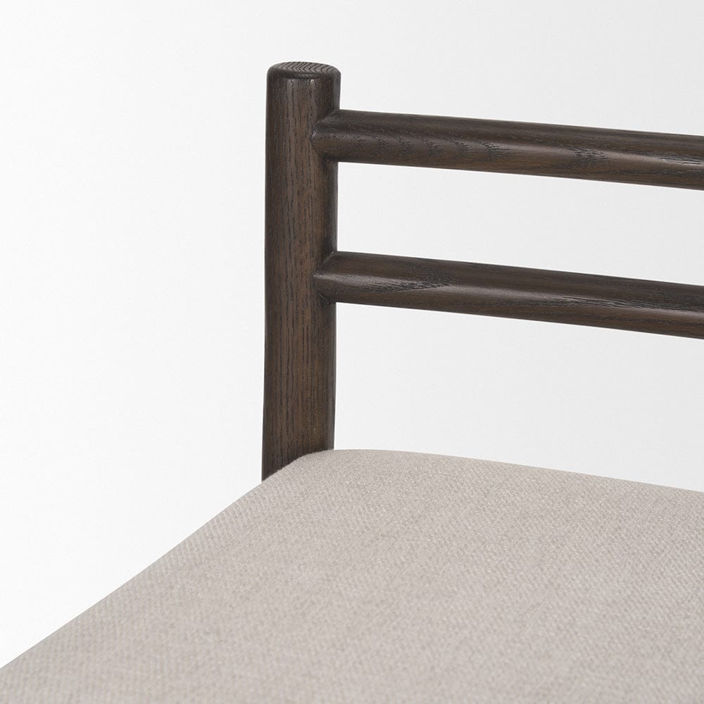 Mercana - Sam Dark Brown Wood w/ Cream Fabric Counter Stool - 70852 view 7