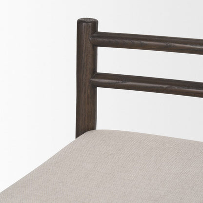Mercana - Sam Dark Brown Wood w/ Cream Fabric Counter Stool - 70852 view 7