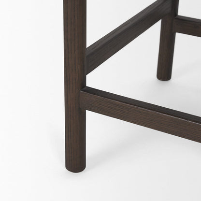 Mercana - Sam Dark Brown Wood w/ Cream Fabric Counter Stool - 70852 view 9