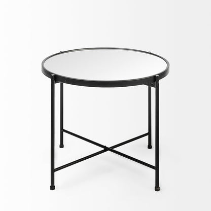 Mercana - Samantha Large Black Mirror Top Accent Table - 69340 view 2