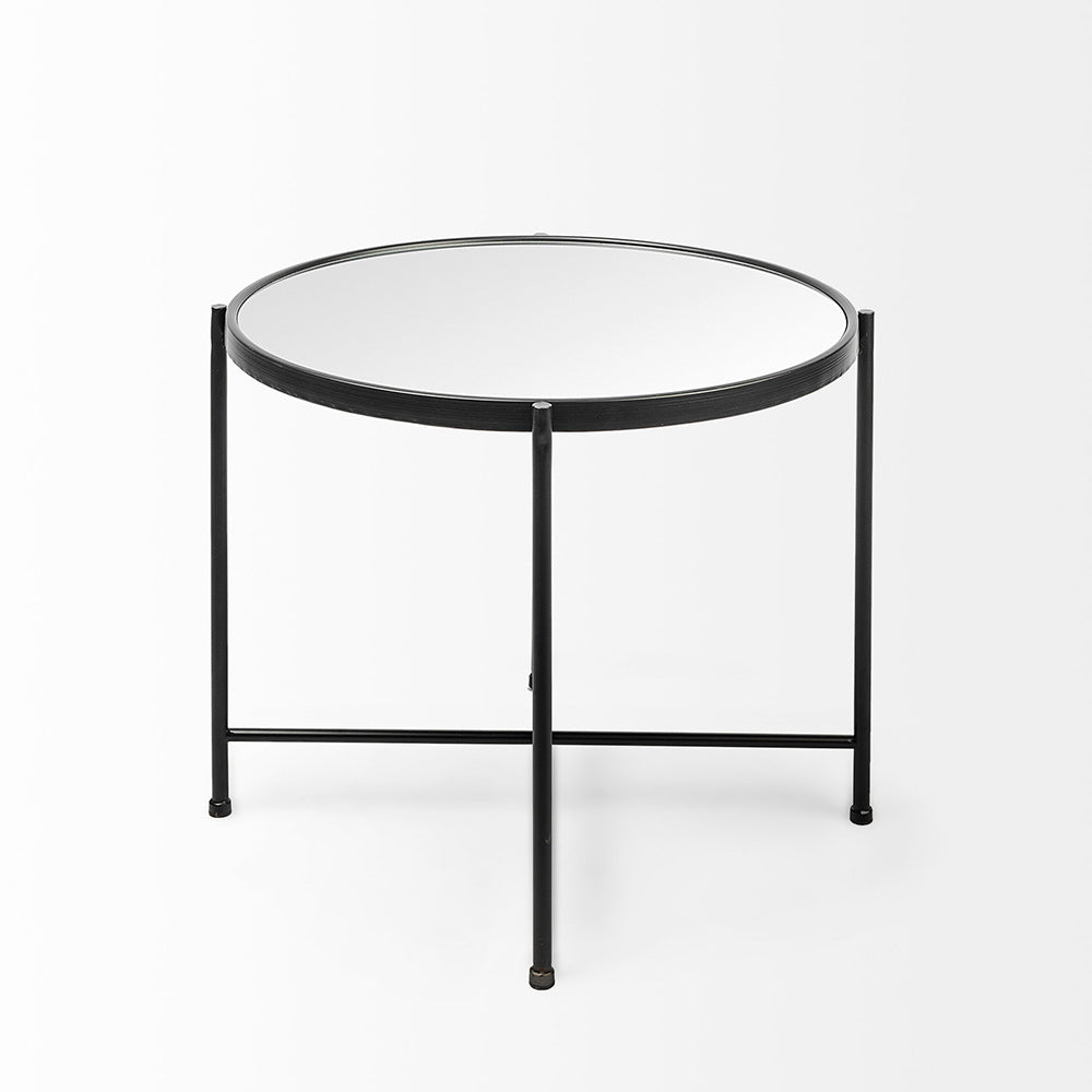 Mercana - Samantha Large Black Mirror Top Accent Table - 69340 view 3