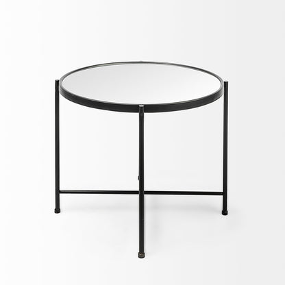 Mercana - Samantha Large Black Mirror Top Accent Table - 69340 view 3