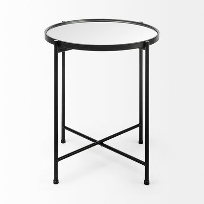 Mercana - Samantha Small Black Mirror Top Accent Table - 69339 view 2
