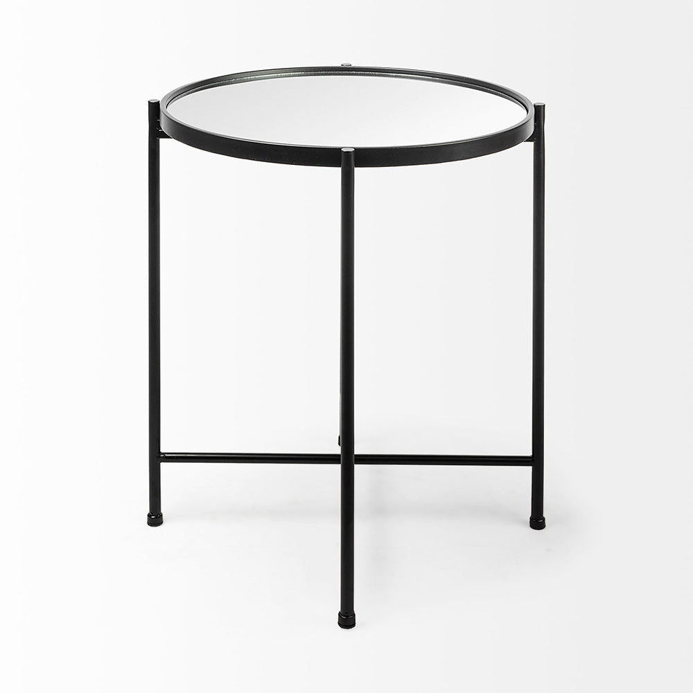 Mercana - Samantha Small Black Mirror Top Accent Table - 69339 view 3