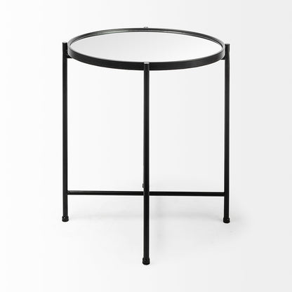 Mercana - Samantha Small Black Mirror Top Accent Table - 69339 view 3