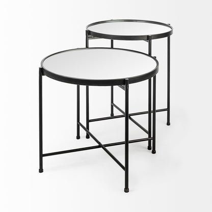Mercana - Samantha Small Black Mirror Top Accent Table - 69339 view 5