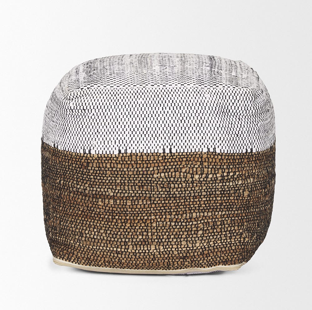 Mercana - Samiya Jute w/ White Cotton Pouf - 70760_CLOSEOUT view 2