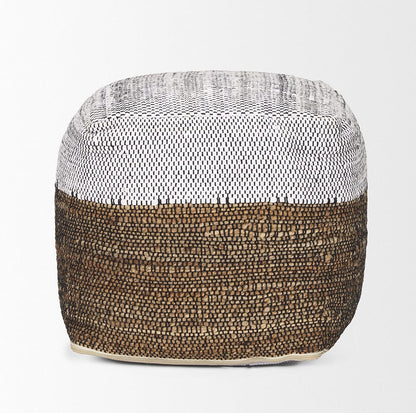 Mercana - Samiya Jute w/ White Cotton Pouf - 70760_CLOSEOUT view 2